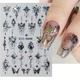 6pcs 3d Laser Butterfly Design Nail Art Stickers,self Adhesive Nail Art Decals Diy Nail Salons,nail Art Supplies Women And Girls