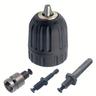 """1pc/1set Keyless Drill Chuck Quick Change Hand Drill Chuck 3/8-24unf Mount 0.8-10mm With Sds-plus Shank 1/4"" Hex Shank 1/2'' Wrench Adapter"""