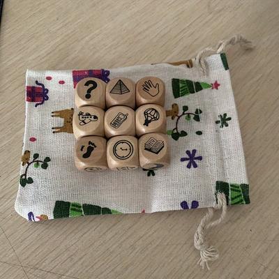 TEMU 9pcs Story Telling Dices With Bundle Pocket, Christmas, Thanksgiving Day, Easter Gift Christmas, Halloween Gift