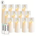 "5pcs Flashing Flameless Candle, (d2.3""xh5""5""6""7""8"") With Remote Control And Timer, Led Candles For Christmas Halloween Wedding Decoration (white) For Hotel/catering/event Holding"