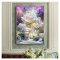 1pc 30x40cm Flower House-diy Artificial Diamond Painting Kit - Round Diamond Painting For Adults, Suitable For Home Decoration, Wall Decoration And Creative Gifts