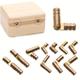 10pcs, Brass Barrel Hinge Hidden Invisible Concealed Hinges For Jewelry Keepsake Box Cabinet Door Barrel Hinges 5mm/4mm