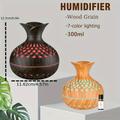 300ml Flower Aroma Diffuser Electric Mist Maker Aromatherapy Essential Oil Air Humidifier For Holidays Gift