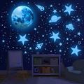 603pcs Glow In The Dark Stars Stickers, Glow In The Dark Stars Ceiling, Moon And Stars Wall Decals, Planets Solar System Wall Stickers For Boys, Wall Sticker For Nursery Bedroom Living Room (blue)