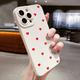 Cute Red Heart Pattern Silicone Shockproof Phone Case For Iphone