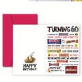 1pc Funny 60th Birthday Greeting Card, Turning 60th Birthday Candy Gram Card, Handmade Birthday Cake Card Blessing Card, Personalized Greeting Card For Friend, For Partner