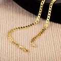 Hip-hop Necklace 18k Gold Plated Alloy Necklace Charm Bling Cuban Chain Necklace Accessories