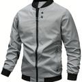 Men's Lightweight Spring Fall Windbreaker Jacket Coat Men's Windproof Outdoor Casual Stylish Zipper Pocket Jacket