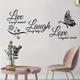 Add A Touch Of Joy To Your Home With This Removable Live Laugh Love Wall Sticker!