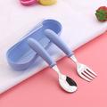 3pcs Toddler Utensils Kids Forks And Spoons Set, Stainless Steel Childrens Safe Flatware Metal Kids Cutlery Set With Round Handle, Dishwasher Safe