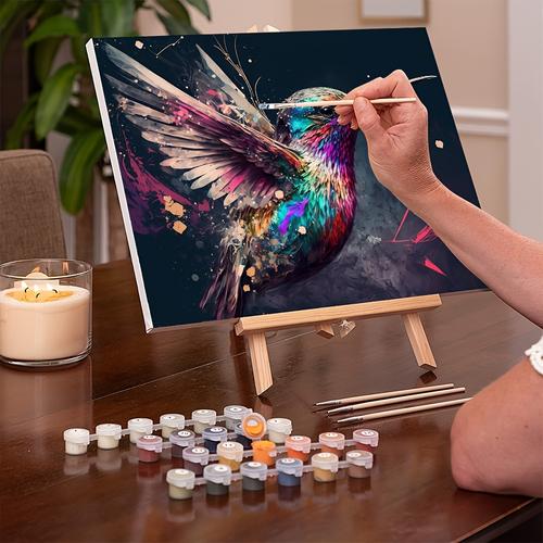 1pc Hummingbird 16x20 Inch Painting By Numbers For Adults Beginners Painting Acrylic Painting Set Decorative Painting Diy Digital Oil Painting Manual Coloring
