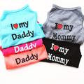 Pet Clothes For Dog Cat Puppy, Pet Cotton Clothes Sleeveless Vest Lovely I Love My Daddy Mommy