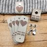"""10pcs Of Handmade Labels ""hearts"", With 10 Sets Of Nails, Leather Labels, Crochet Labels, Handmade Leather Labels, Handmade Product Labels"""