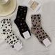 3 Pairs Colorful Leopard Socks, Comfy & Cute Mid Tube Socks, Women's Stockings & Hosiery