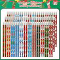 12 Christmas Pencils Christmas Wooden Pencils With Eraser Snowman, Santa Claus, Christmas Tree Snowflake Candy Classification, Christmas Stationery Pencils, Office School Classroom Supplies