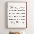1pc The Best Things In Life Inspirational Quote Positive Quotes Best Friend Gift For Family(comes Without Frame)