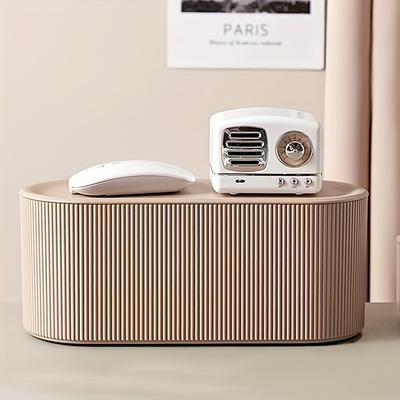 TEMU 1pc Dustproof And Insulated Cable Management Box For Desk, Tv, Computer, Usb , And Power Strips - Cords Organized And Hidden Image