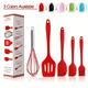 5pcs Silicone Cooking Utensils Set, Heat Resistant Kitchen Utensils, Kitchenware, Silicone Spatula Set, Box Silicone Spatula Cooking Utensils Set