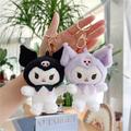 Plush Keychain Soft Stuffed Cartoon Doll Black Devil Plush Toy Doll Doll Key Chain Kids Children Bag Backpack Pendant, 12cm/4.73inch Halloween Decor Thanksgiving、christmas Gift