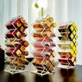 Lipstick Holder Organizer, Stackable Fish Shape Lipstick Tower, Lip Gloss Storage Stand, Perfect For Lipgloss Organizers Makeup Vanity Display, Clear - 10 Grids, 16 Grids, 28 Grids