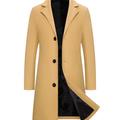 New Men's Mid-length Single Breasted Trench Coat Jacket