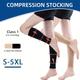 Leg Sleeves For Running, Basketball, And Riding - 15-21mmhg Pressure, Class 1 Varicose Vein Support, Plus Size Calf Socks - Unisex