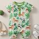 Baby Boys And Girls Cute Animal Graphic Print Short Sleeve Romper Jumpsuit Clothes