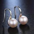 Elegant Faux Pearl Decor Hoop Earrings Elegant Japanese/ Korean Style Silver Plated Jewelry Banquet Party Ornaments
