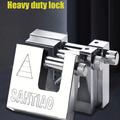 1pc Padlock With Key, High Security 3 Keys Heavy Duty D-shaped Lock, Protect Garage Door, Containers, Gate And Warehouse