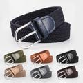 Men's Stretch Woven Braid Belt Canvas Elastic Fabric Woven Stretch Multicolored Braided Belts, Ideal Choice For Gifts