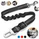 Reflective Dog Seat Belt - Adjustable And Durable Nylon Harness With Bungee Fabric Belt For Safe And Secure Car Travel
