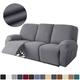 8pcs Velvet Sofa Slipcover - Machine Washable Recliner Chair Covers For 3 Cushion Reclining Couch - Protects Furniture With Side Pocket - Stretchy And Comfortable