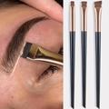 3pcs Ultra-thin Eyebrow Brush Set - Angled Precision Eyeliner Makeup Brushes, Synthetic Bristles Slanted Eye Brow Tinting Kit