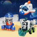 Inertial Deformation Car Astronaut Rocket Spaceship Pull Back Car Toy Interstellar Astronaut Rocket Spaceship Toy