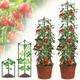 24pcs/33pcs Plant Cages 47.24/62.99inch Tomato Cages Deformable Plant Supports Tomato Support Garden Plant Cages Multi-functional Tomato Cucumber Trellis For Climbing Vegetables