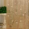 1pc Glittering Silvery Silk Curtains, Wedding Tassel Curtains, Ceiling Hanging Curtains Door Decoration Curtains, Partition Curtains Linear Curtains, Room Decor, Home Decor, 39.37*78.74in