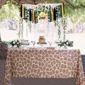 1pc Disposable Plastic Party Tablecloths, 54''x108'', Jungle Animal Theme, Peva, Family-friendly