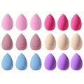 18pcs Soft Mini Beauty Sponge Blender Set - Wet And Dry Use For Powder, Cream, And Liquid Application - Perfect For Makeup Starters And Lovers