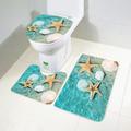 1pc, Ocean Starfish Bathroom Mat - Anti-slip Toilet Seat Cover And Doormat For Home Decor And Bathroom Accessories