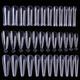 60pcs Quick Building Acrylic Nail Tips - Full Cover Sculpted Fake Finger Uv Gel Polish Manicure Tool Set