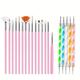 5/15/20pcs Nail Art Brushes Set, Builder Gel Brush For Nails, Nail Art Design Pen Painting Tools With Nail Extension Gel Brush, Builder Gel Brush, Nail Fine Liner Brushes And Nail Dotting Pen