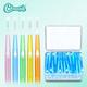 60pcs/box Interdental Brush Toothpick, Push-pull Interdental Brush