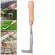 1pc Crack Weeder Crevice Weeding Tool, Stainless Steel Weed Tool Manual Weeder, Beech Wood Handle Lawn Yard Gardening Tool Gardening Gift