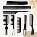 8pcs Hair Styling Comb Set Wide Tooth Comb Flat Comb Rat Tail Comb Double-sided Comb Fork Comb Dense Tooth Comb Hair Styling Tools