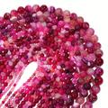 1 Strand Natural Rose-red Striped Agate Beads For Jewelry Making Needlework Bracelet Diy 4/6/8/10/12mm