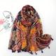 Boho Colorful Fringed Scarf Geometric Printed Sunscreen Shawl Thin Breathable Shawl Wraps For Women Casual Outdoor