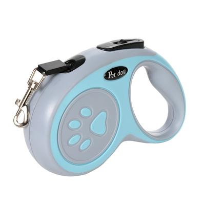 TEMU /5m Durable Nylon Retractable Dog Leash With Paw - Ideal For Medium & Small Breeds, Durable & Adjustable For Outdoor Travel, Small Breed Leash|paw Print Leash|flexible Walk Image