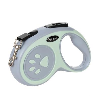 TEMU /5m Durable Nylon Retractable Dog Leash With Paw - Ideal For Medium & Small Breeds, Durable & Adjustable For Outdoor Travel, Small Breed Leash|paw Print Leash|flexible Walk Image