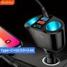 Pd Car Charger Power Adapter 44w Fast Charging Dual Usb Car Phone Charger Type C Charger In A Car For