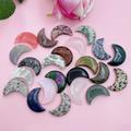 1pc/5pcs/10pcs/20pcs/40pcs/80pcs 1.8cm/0.71inch Natural Stone Moon Non-porous Ornament Powder Crystal Amethyst Small Curved Moon Decoration Crescent Stone